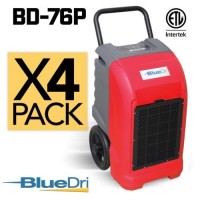 BlueDri BD-76-RED 76-Pint AHAM High Performance Commercial Dehumidifier  Red - B07B8DRP35